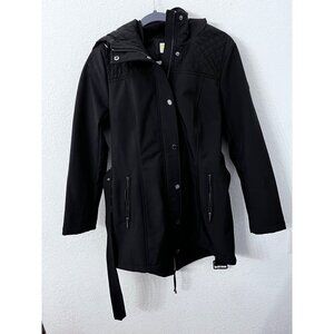 Michael Michael Kors black hooded belted womens size medium